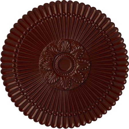 Ekena Millwork Nexus Ceiling Medallion (Fits Canopies up to 2 3/4"), Hand-Painted Brushed Mahogany, 30"OD x 1 1/4"P CM30NEBMF